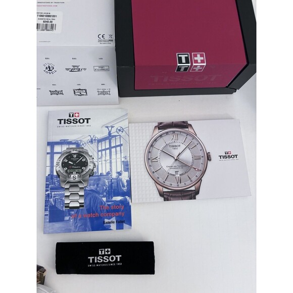 Women’s Tissot Every Time Croc Embossed Leather Watch 30mm - Picture 12 of 12